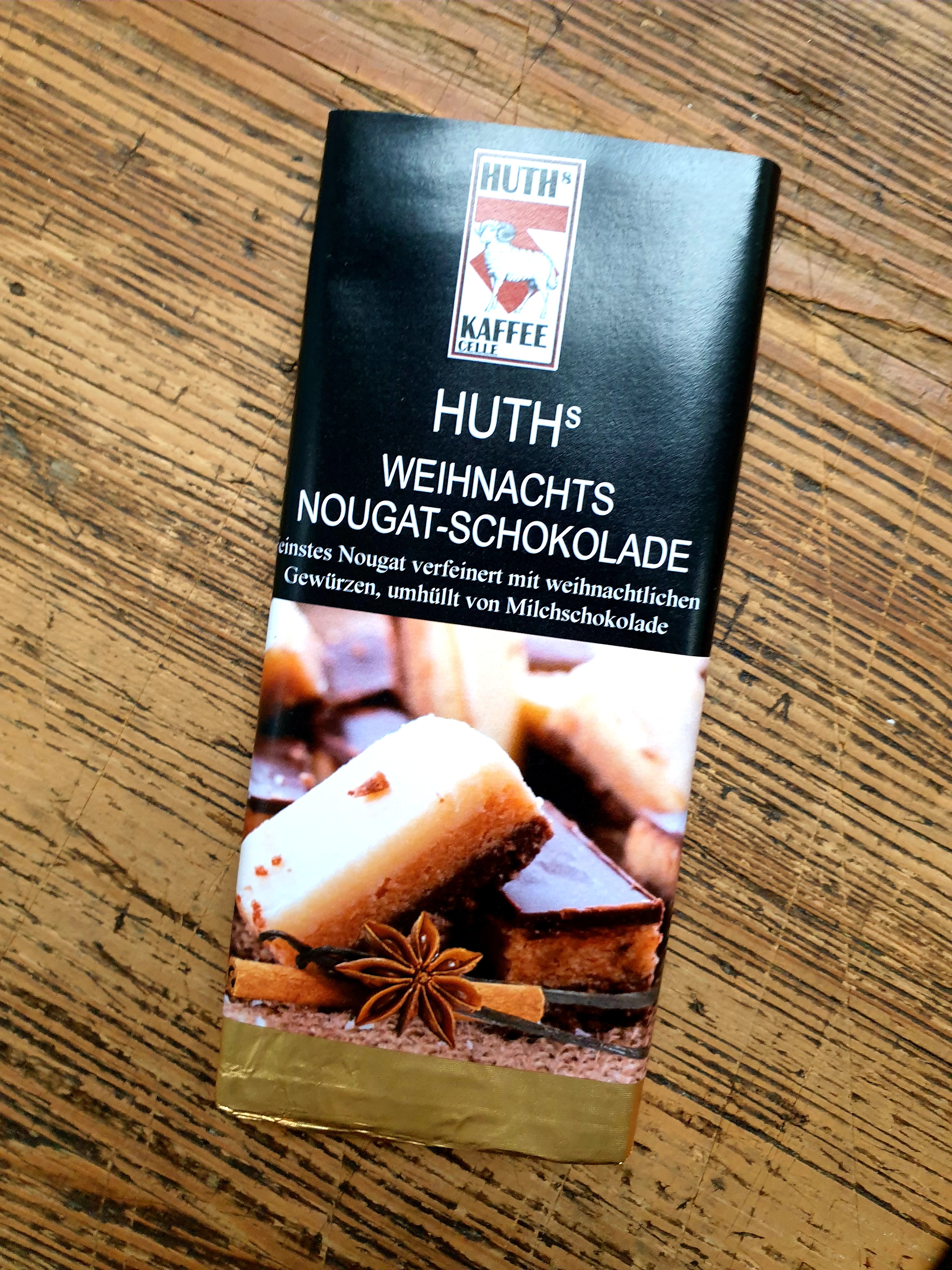 Huths Weihnachts-Nougat Schokolade